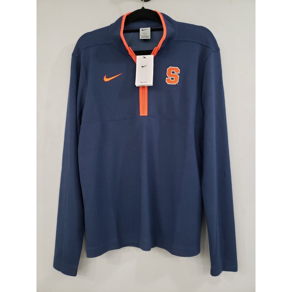 NEW MENS MEDIUM SYRACUSE UNIVERSITY NCAA mens quarter zip pullover long sleeve